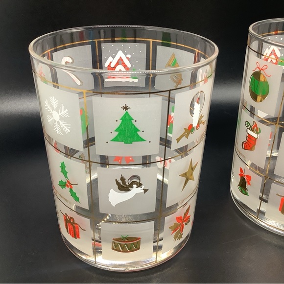 Culver Glassware (Set of 2) Double Old Fashioned Christmas Potpourri Use - Picture 6 of 6